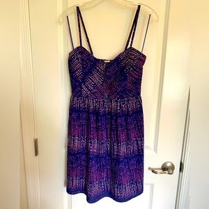 Purple Speckled Mini Dress